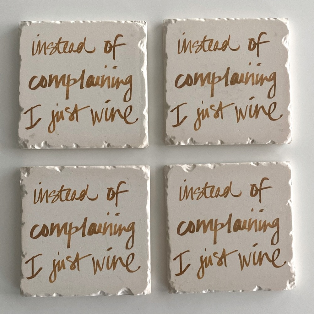 Off White Wine Coasters